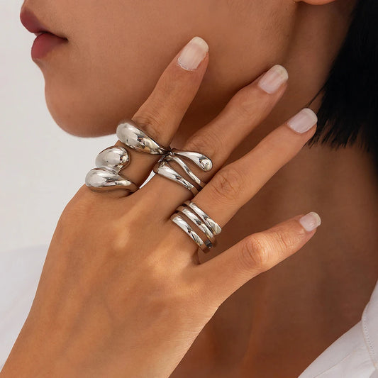 Rebelglam Ring Set